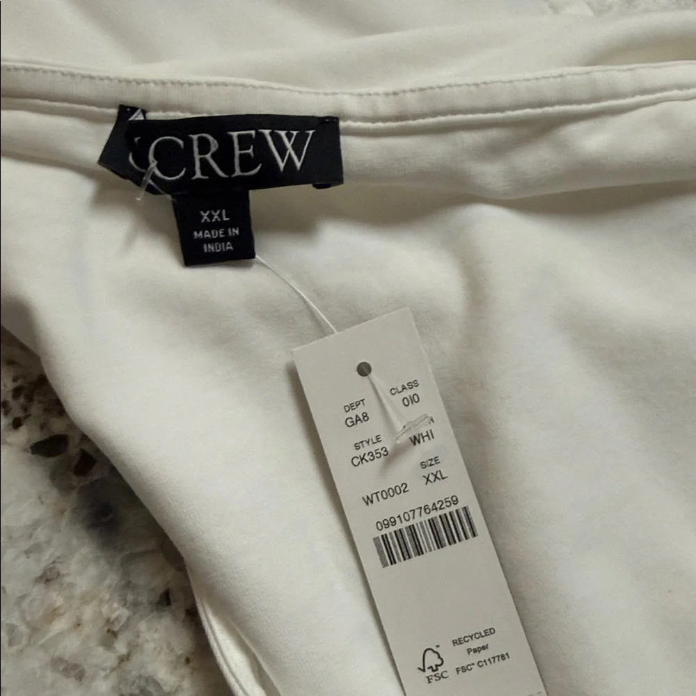 J Crew White Sleeveless Blouse - Picture 2 of 5